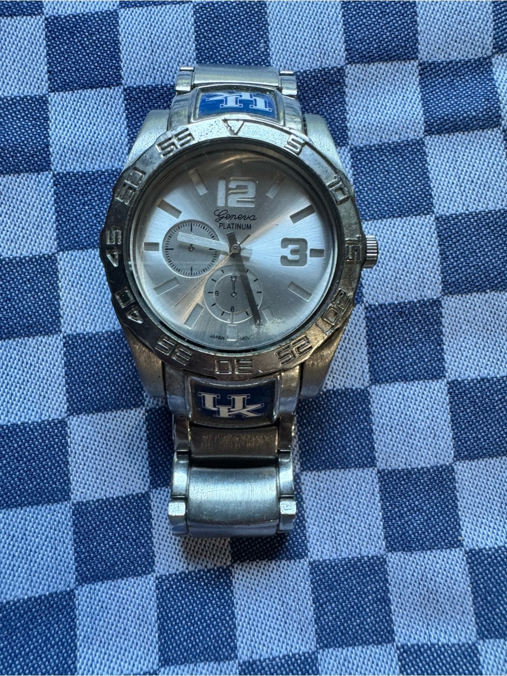 Geneva Platinum Silver Watch University of Kentucky Logo